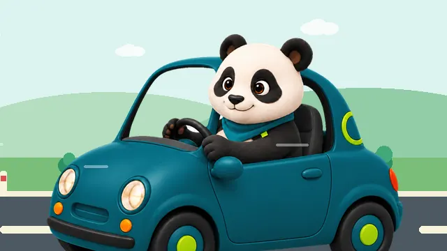 Le panda PermisZen avance sur la route de son apprentissage